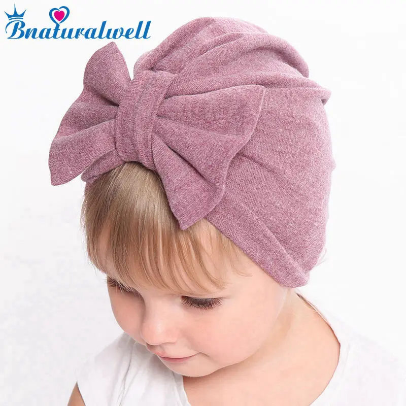 

Baby turban hospital hat baby bow knot hat Infant head band Baby girls Winter warm beanies Cotton Turban head wrap H153S