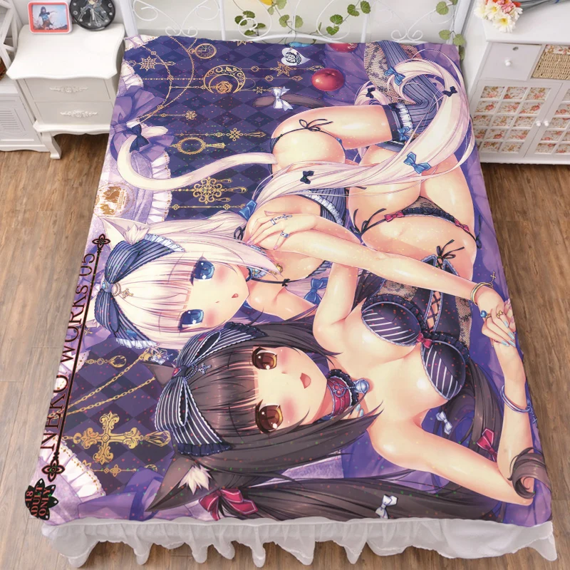 Обновленная японская постельная простыня NEKOPARA шоколад ваниль кокосовое молоко и