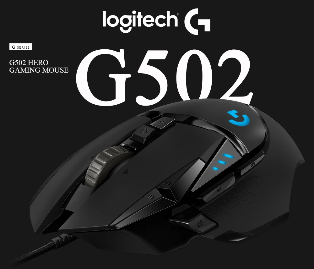 Оптическая мышь G502 HERO gaming mouse от lotech wiht Hero sensor 16000 dpi RGB проводная мышь для overwatch PUBG DOTA mouse gamer