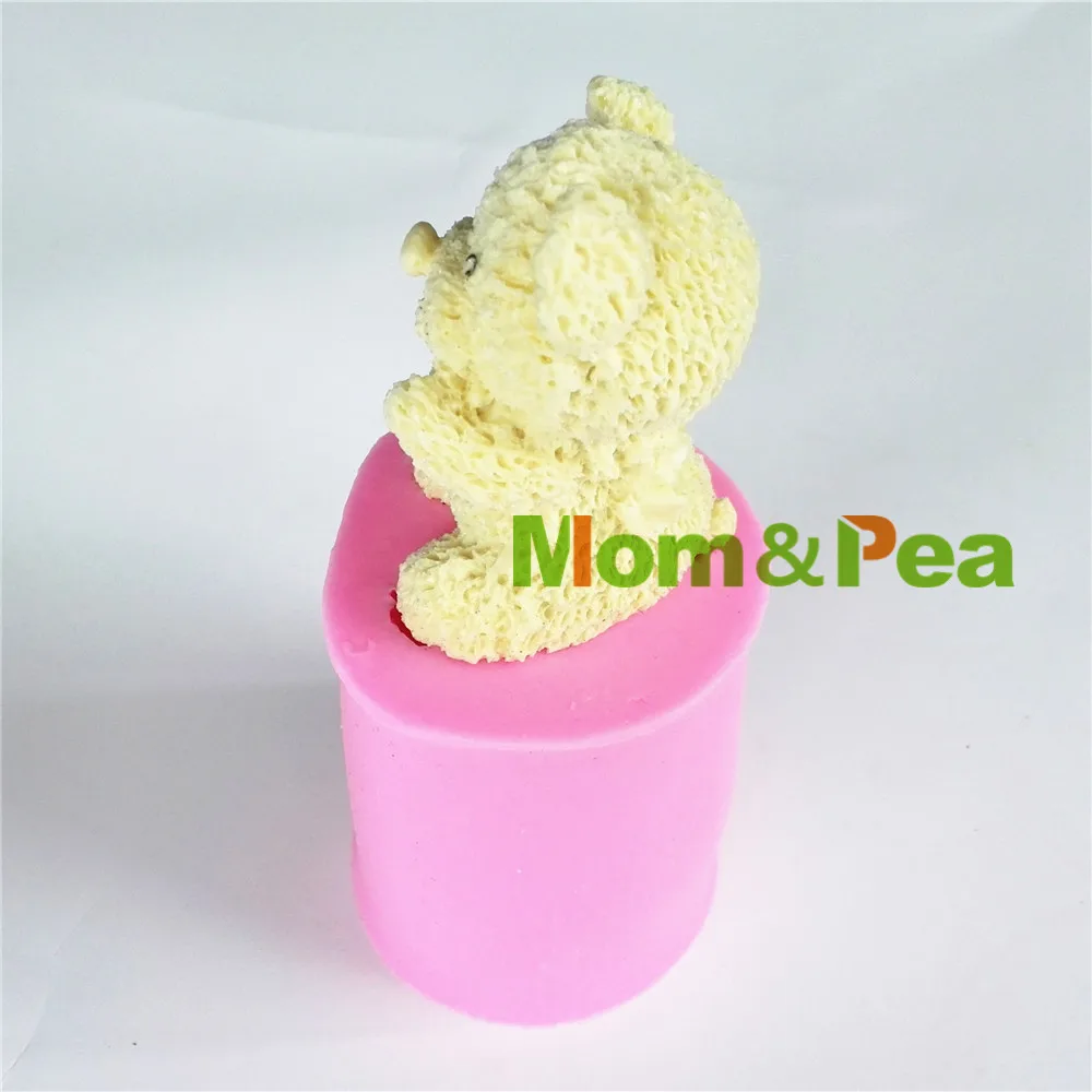 0471 Бесплатная доставка силиконовая форма Mom &amp Pea в форме медведя девушки