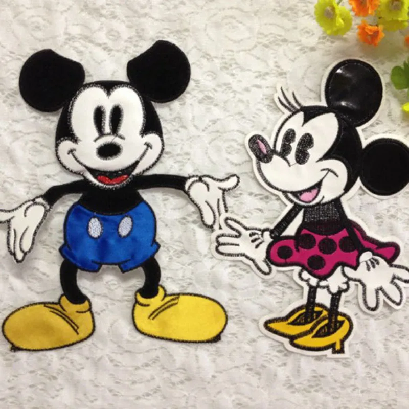 4 шт. нашивка Минни Микки вышитые патчи для платья знаменитости блузки аксессуары