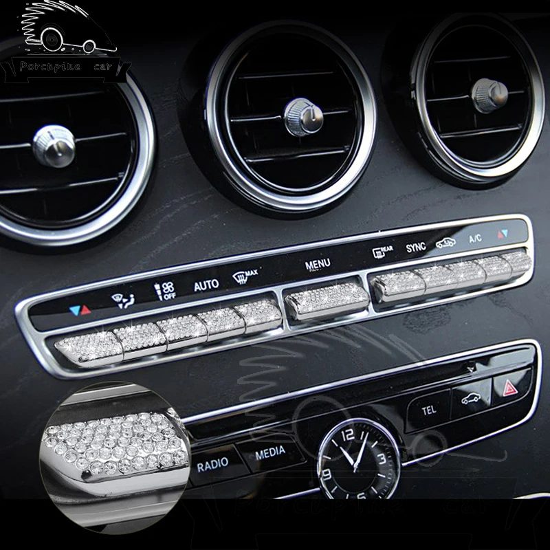 11 шт./компл. Aveo Lova AC Кнопка кондиционера аксессуары наклейка для Mercedes E Class E300L E200L C