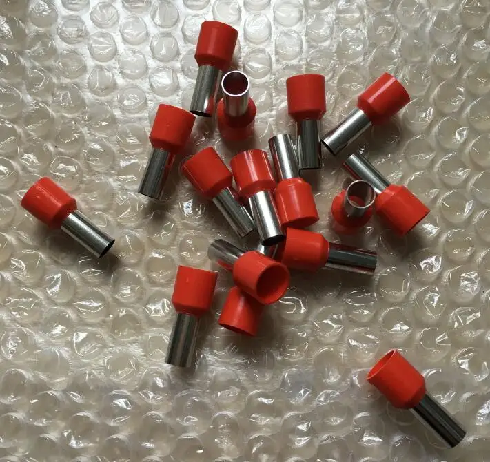 50pcs E50-20 E50-25 Tube insulating Insulated terminals 50.0MM2 Insulated Cord End Terminal Wire Ferrules