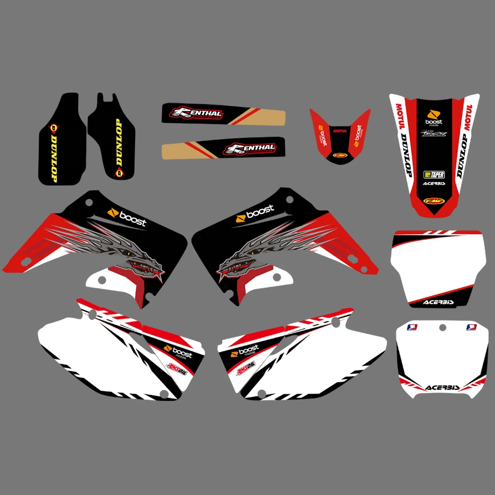 Наклейка на заднюю панель для Honda CR125 CR250 2002 2003 2004 2005 2010 2011 2012 CR125R CR250R|sticker kit|team
