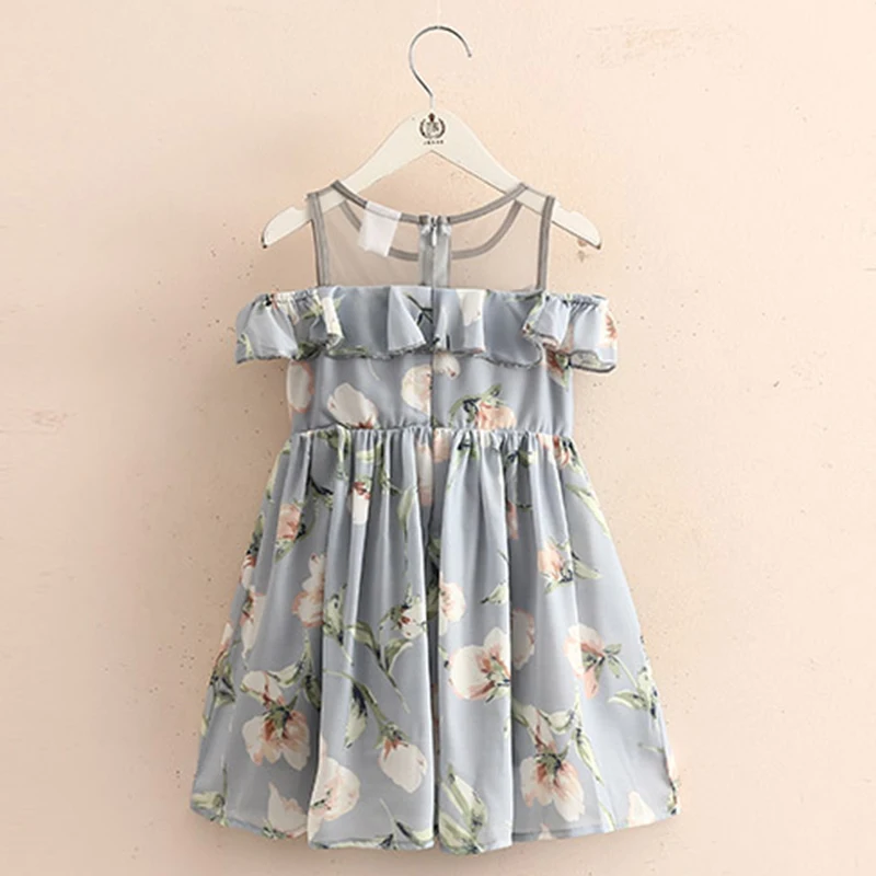 Летнее платье для девочек 3-10 лет с принтом роз | Детская одежда и обувь