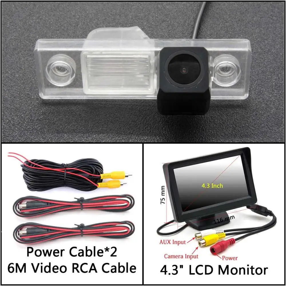 Cam Add 4.3 inch LCD Full HD камера заднего вида для Chevrolet Lova Nexia epica Lova Aveo Captva Cruze Lacetti Tosca Автостоянка ЖК-зеркало монитор - Название цвета: Cam Add 4.3 inch LCD