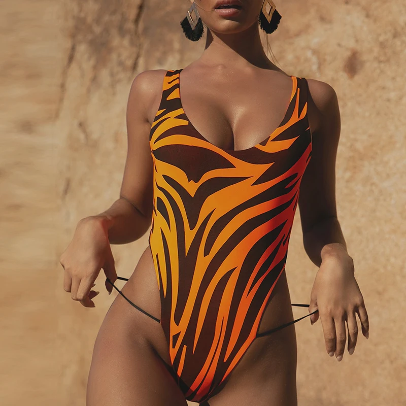 Купальник с принтом 2019 монокини женские розовые сексуальные купальники слитные