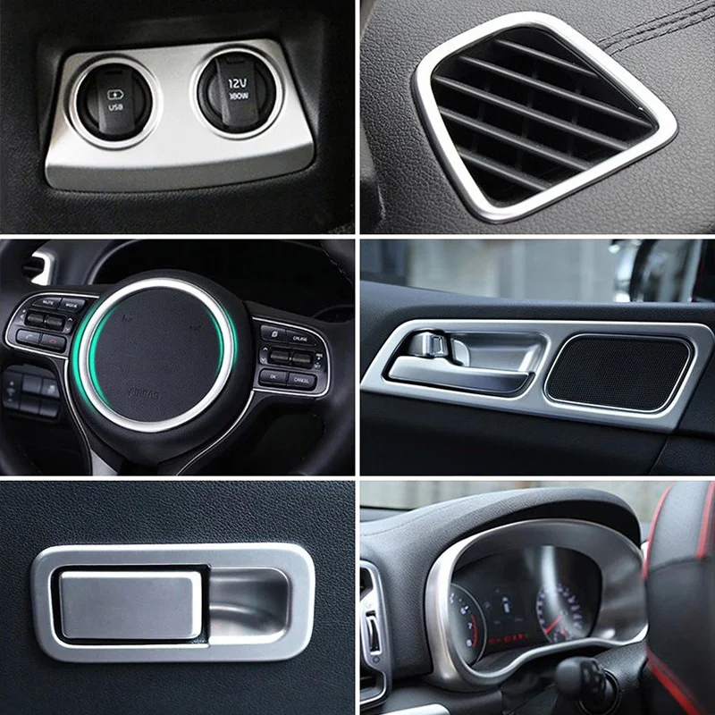 Для Kia Sportage QL 2016 2017 2018 2019 хром Внутренняя Крышка вентиляционного отверстия