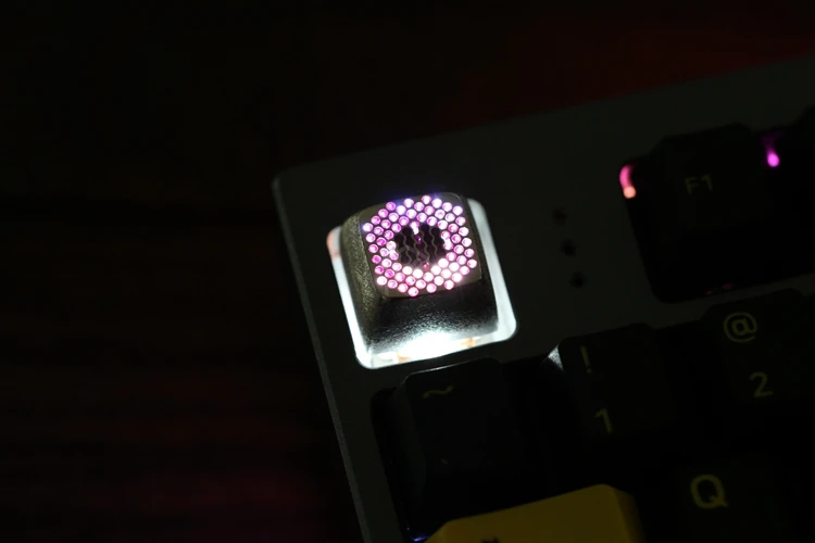 Kpreпаблик металлический драгоценный камень MX Keycap фиолетовый Рубин Сапфир Драгоценный Камень Искусственный Камень для механической клавиатуры ряд R4 esc светильник