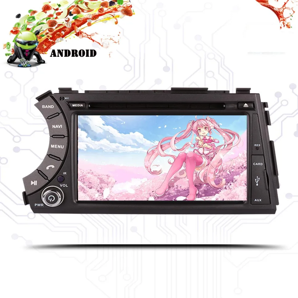 7 дюймовый Android 9 0 автомобильный dvd плеер для Ssang yong Ssangyong Actyon Kyron 2005 2013 с 1014*600wifi bluetooth