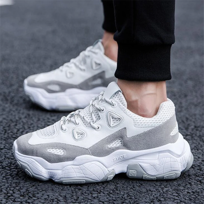 Кроссовки мужские сетчатые в стиле Харадзюку винтажные сникерсы дышащая удобная