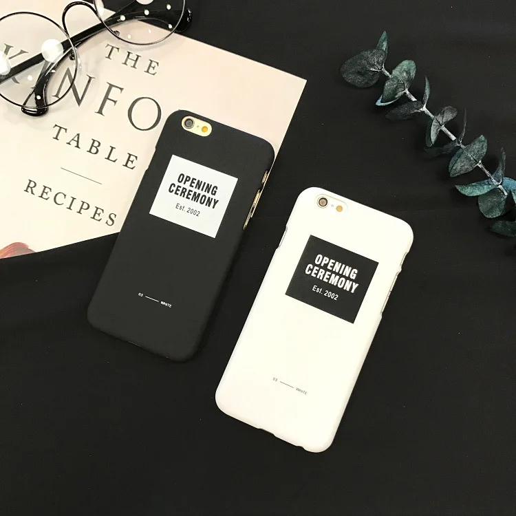 Простой Черный Белый Английский Письмо чехол для iPhone X XR XS Max 6 S 7 8 Plus половина