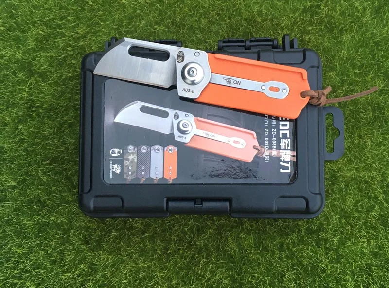 Комплект Электронных компонентов HX OUTDOORS EDC armycard-доставку в Австралию-8, складной нож, нож для выживания в дикой природе лезвие G10 ручка черное углеродное волокно инструмент повседневного ношения