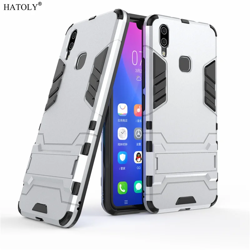 Защитный чехол HATOLY для BBK Vivo X21 ударопрочный VIVO с роботом из силиконовой резины