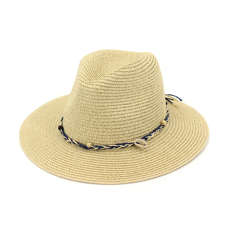 Женская летняя пляжная соломенная шляпа без каблука джазования с полями