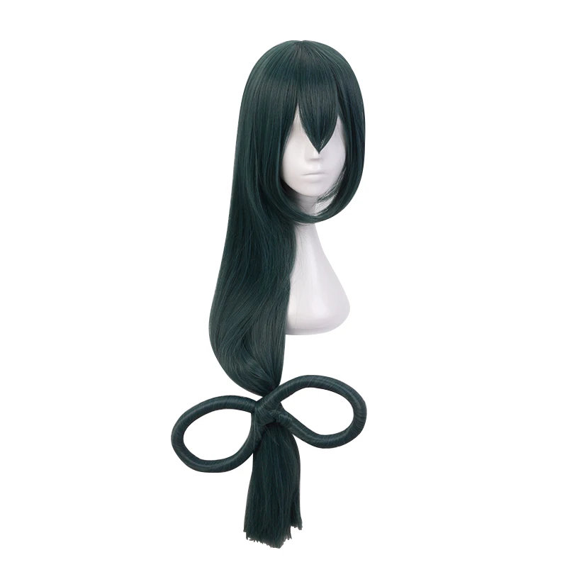 Косплей парик My Hero academic Boku no Asui Tsuyu украшение для волос девочки Atrovirens длинные