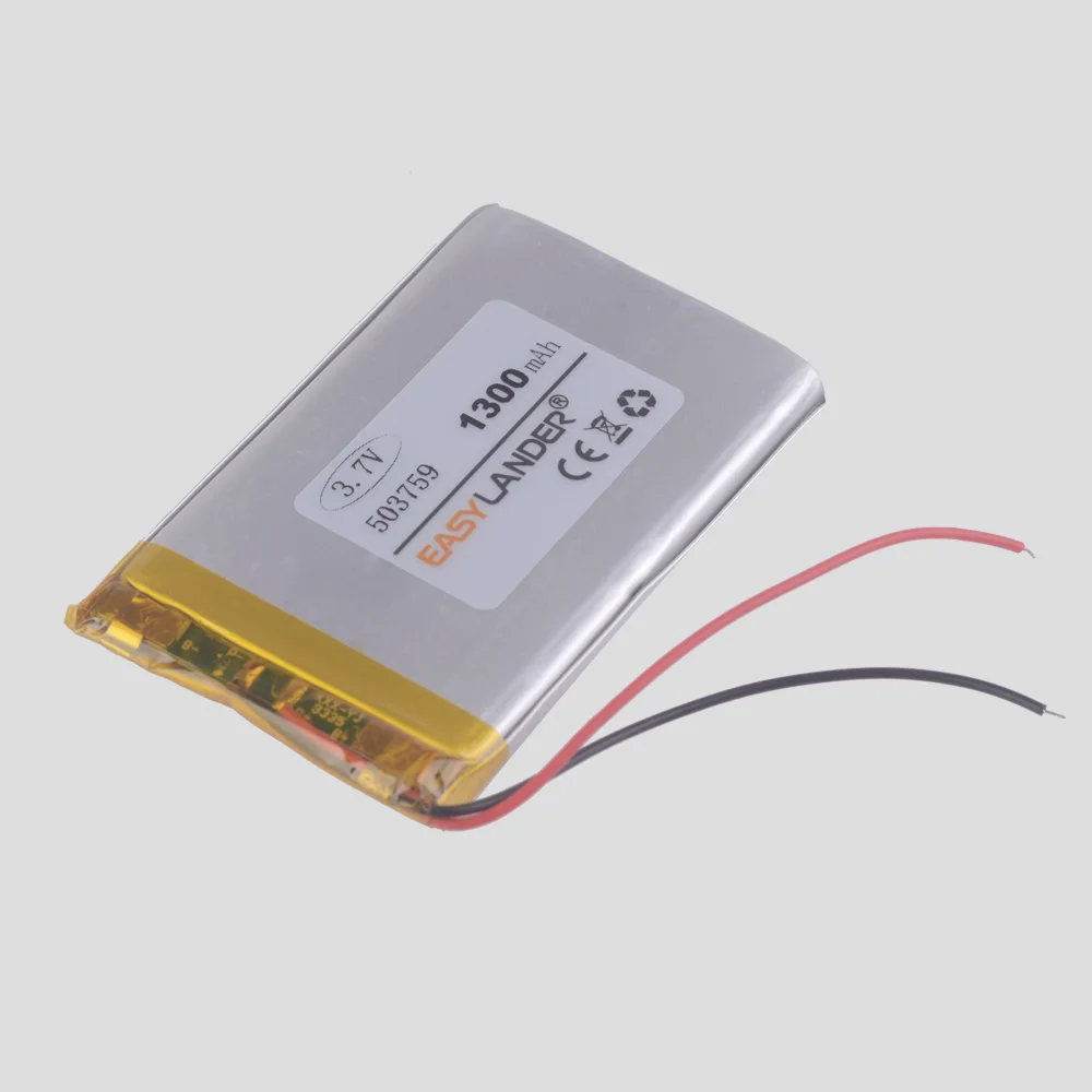 3 7 V 1300mAh литий полимерный аккумулятор 503759 навигатор MP3 GPS универсальный