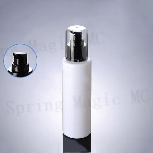 200ML WHITE/Frosted PET Plastic Bottle With Black Lotion Pump Cosmetic Containers Essence/Essential Oil/Body Bottles | Красота и