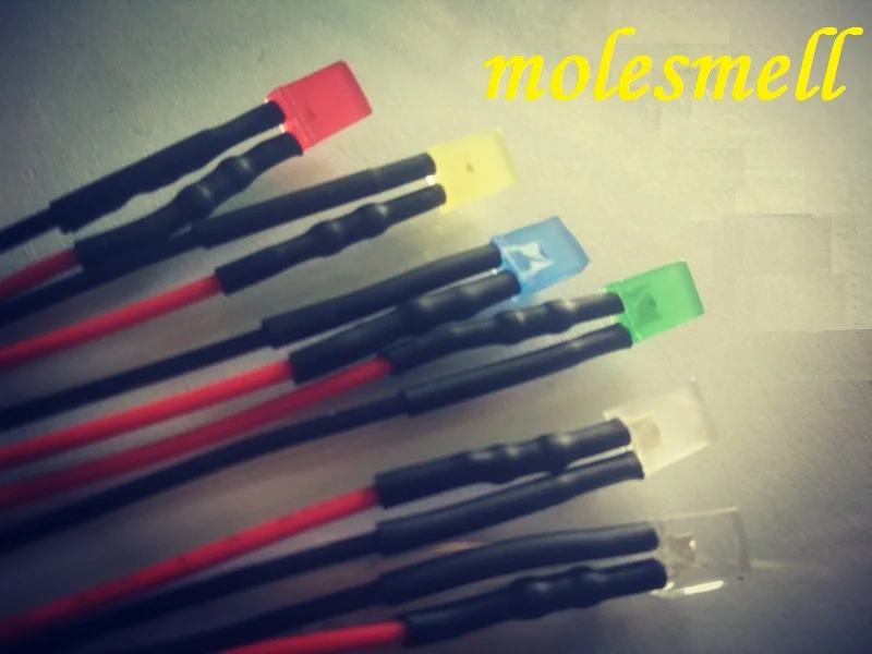 

100pcs 2x5x7mm 12v water clear/diffused LED Light Set Pre-Wired 12V DC Wired red yellow blue green white orange pink