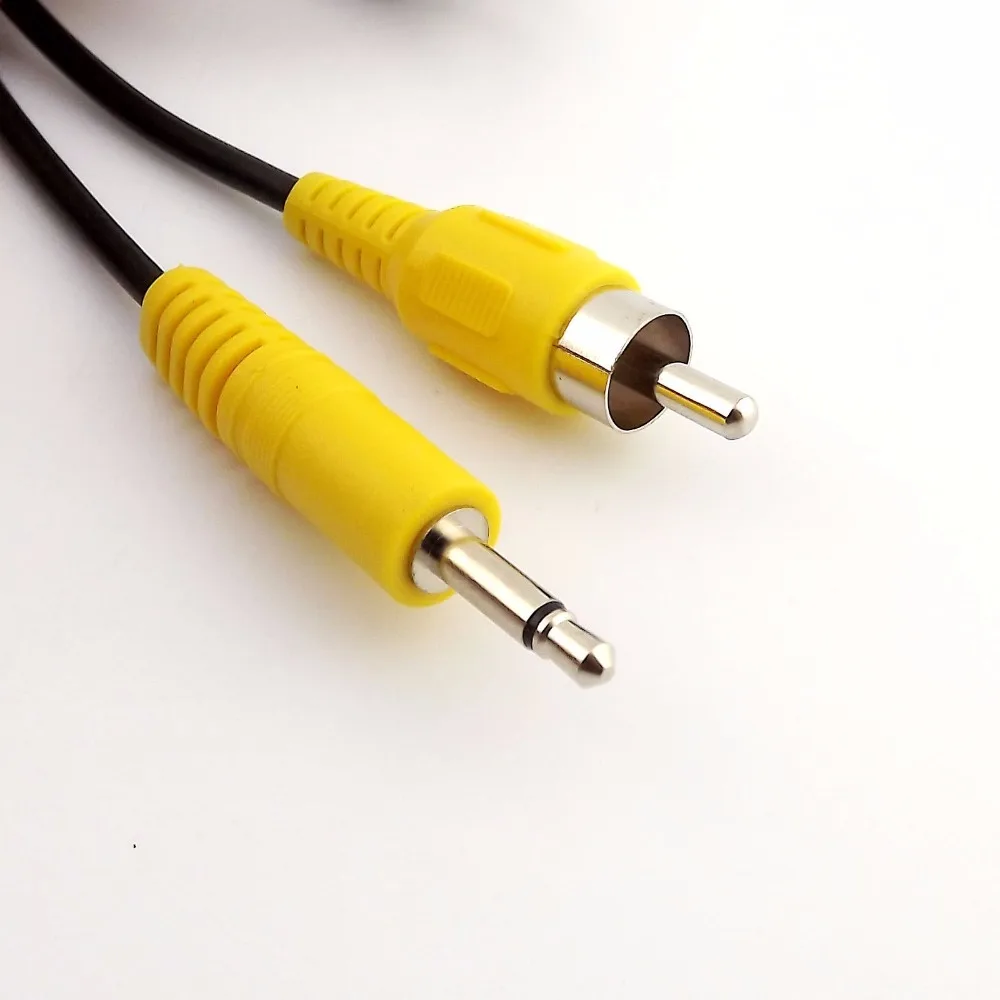 10 шт. 3 5 мм 1/8 "моно штекер в один RCA Phono аудио видео адаптер кабель 5ft|adapter cable|cable