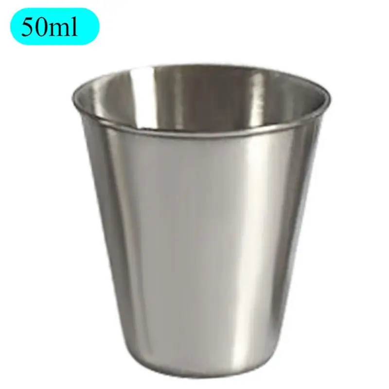 C 50ml Все чашки из нержавеющей стали, кружка блэкджек, стакан для ликера, сопротивление падениям, бутылка для воды, чашка для напитков, чашка для воды, бар, белая чашка для дегустации вина - Цвет: C 50ml