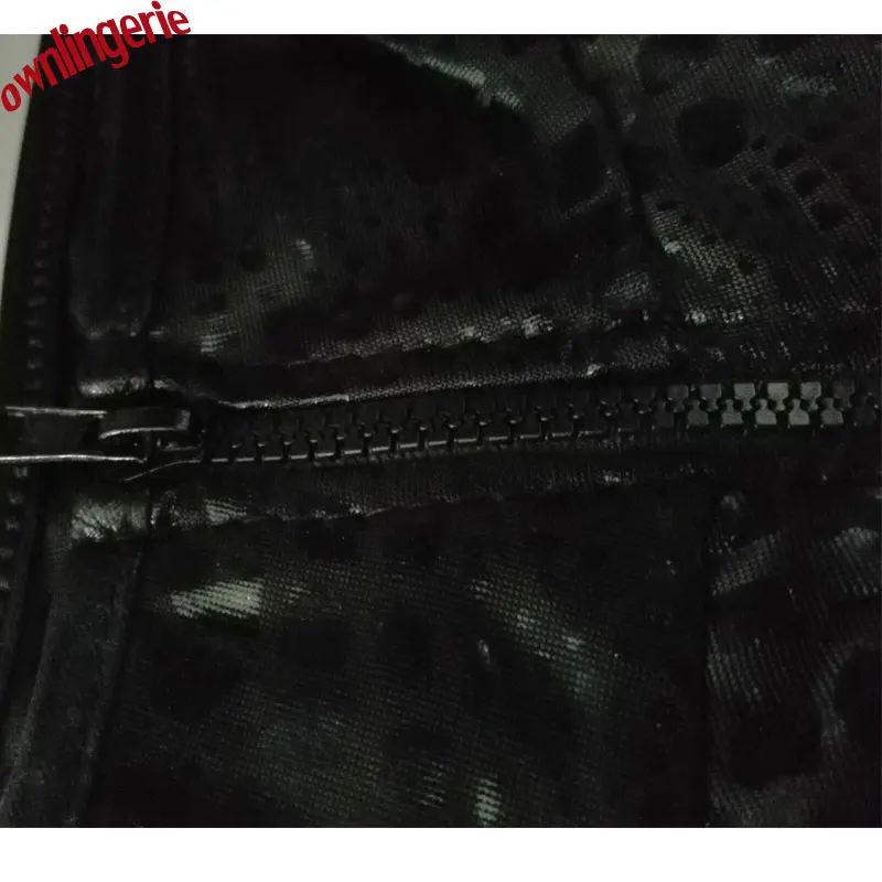 Женский комбинезон из ПУ кожи на молнии спереди с длинным рукавом|snake skin jumpsuit|skin