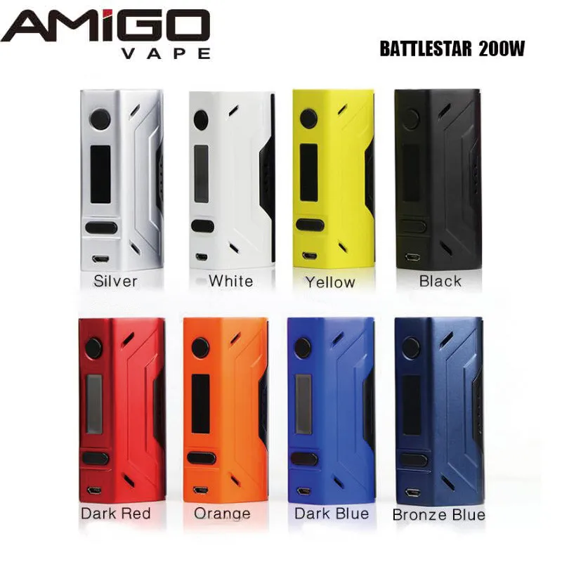 Оригинальный Cloupor smoant battlestar поле mod 200 Вт TC электронная сигарета испаритель 18650 VAPE