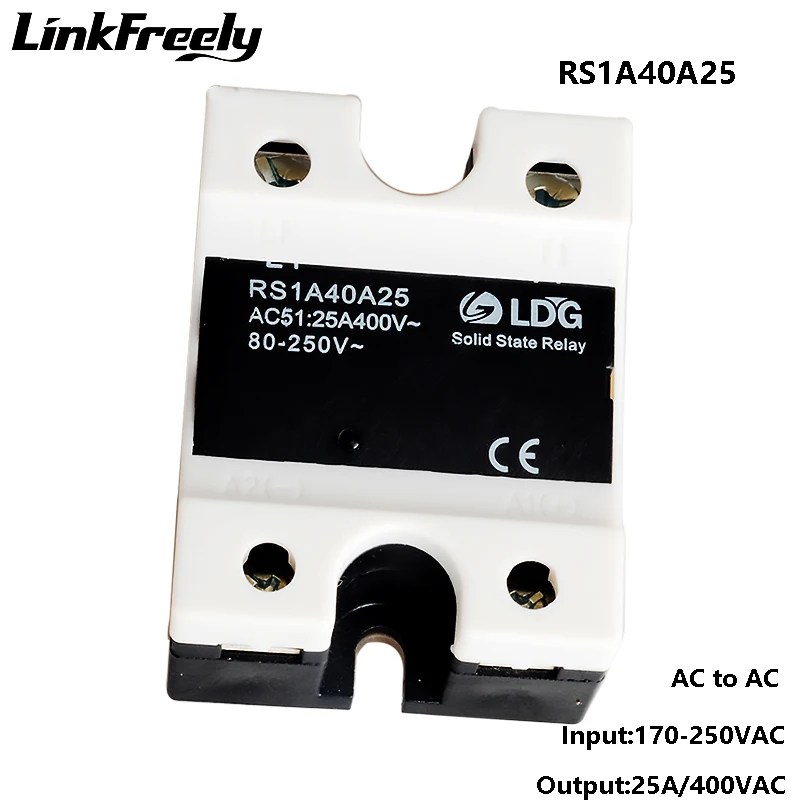RS1A40A25 25A ТРИАК AC SSR реле твердотельного состояния выход: 42-440VAC Вход: 170-250VAC