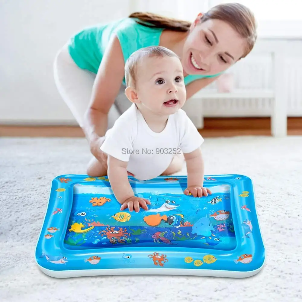 Водный коврик для животика, детский коврик для игры в воду для малышей, игрушка для активного центра, надувная игрушка для сенсорной стимуляции роста