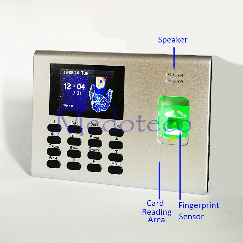 K40-ID TCP/IP Biometric Fingerprint Time Attendance + 125khz Rfid Reader SSR Employee Electronic with Back Up Battery | Безопасность и