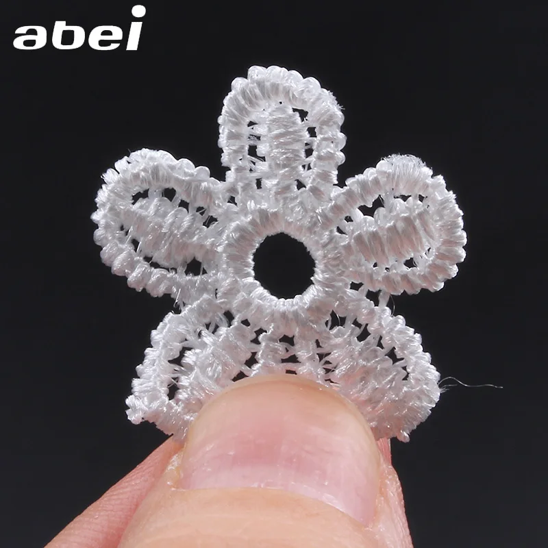 23 мм 50 шт. оптовая продажа Мини Цветочная аппликация кружевная ткань аксессуар