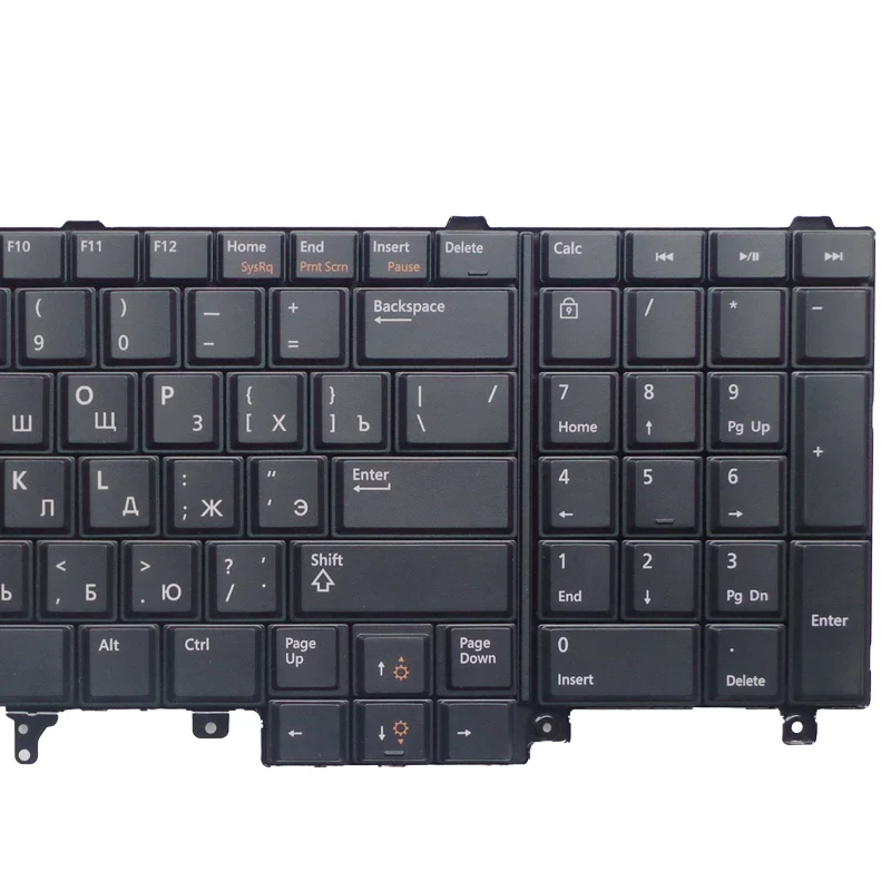 Клавиатура для ноутбука GZEELE Dell E6520 E5520 M4600 M6600 E5530 E6530 M4700 M6700 RU Новая Черная сменная