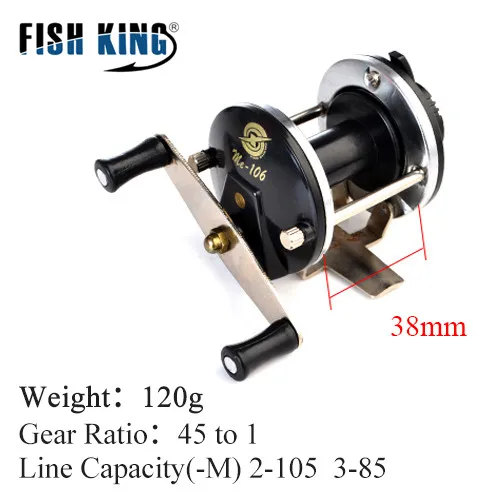FISH KING ледяная Удочка с катушкой для подледной рыбалки/спиннинговое удилище комбинированное для зимней снасти для подледной рыбалки - Цвет: 002