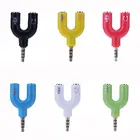 3,5 мм стерео аудио разъем наушники 2-сторонний уникальный U-образный дизайн разделитель адаптер для ноутбука компьютера