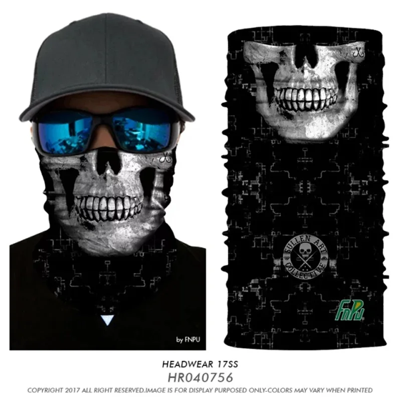 HR040756 Bandana Шарф для лица Хэллоуин 3D череп бесшовная бандана Тур де Коу мото многофункциональный шарф для езды на велосипеде Bragas Cuello бандана Наруто - Цвет: HR040756 Bandana