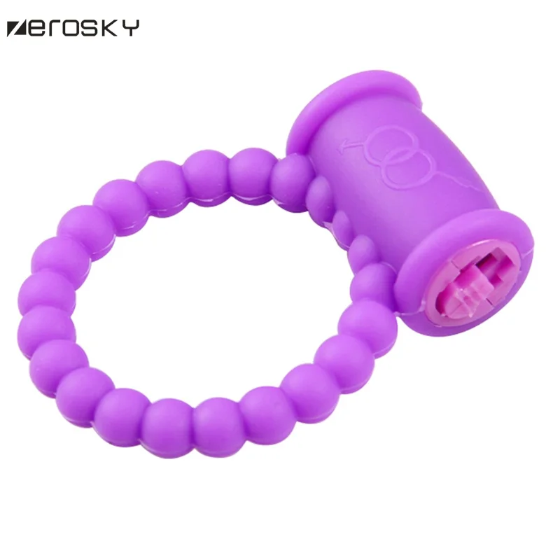 Men Silicone Penis Ring Sex Vibrating Cock Toy Rabbit Vibrator Delay Ejaculation Adults Zerosky | Красота и здоровье