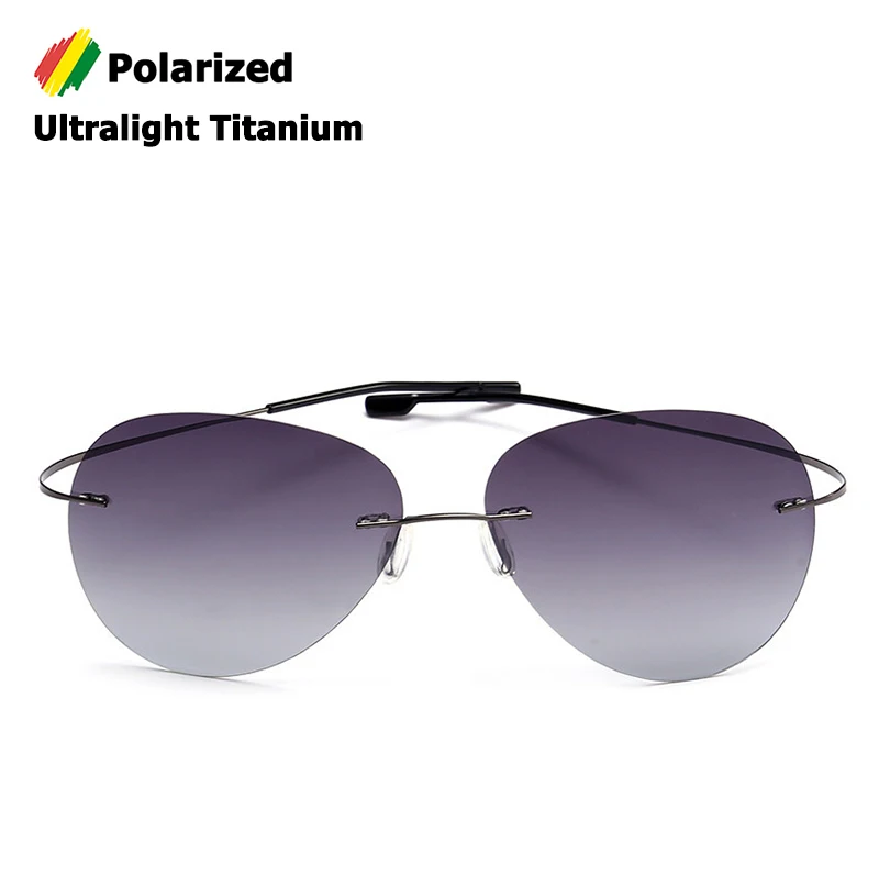 Jackjad-óculos de sol lentes polarizadas, sem aro, de titânio, ultraleve, para dirigir, marca, 2020
