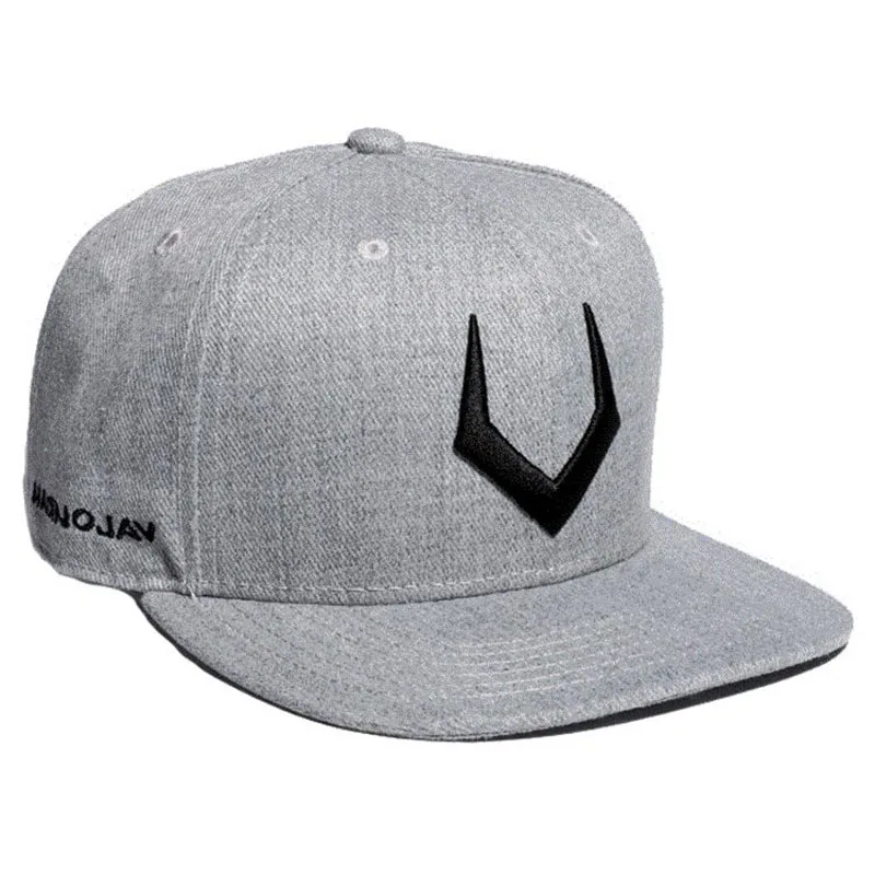 Высококачественная Серая шерстяная Кепка snapback с 3D вышивкой в стиле хип-хоп