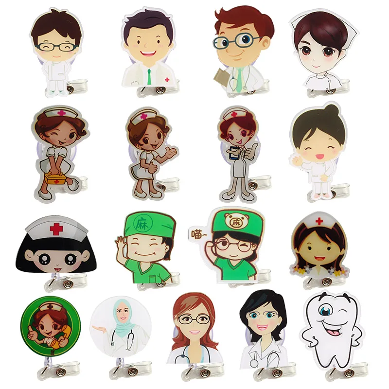 2019 Милая мультяшная Студенческая медсестра выдвижная катушка бейдж милые