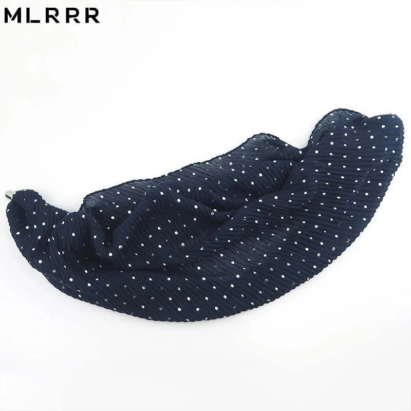 MLRRR новый модный мятый яркий женский шарф нагрудник с пряжкой (серый розовый