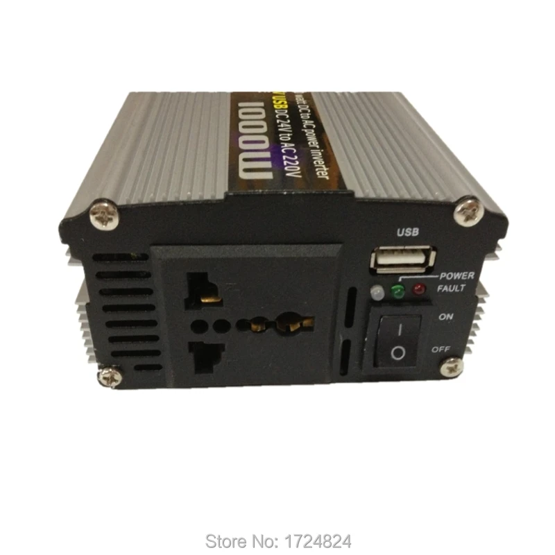 USB интерфейс 1000 Вт Dc В Ac автомобильный инвертор питания DC 24V в 220V авто Инвертор
