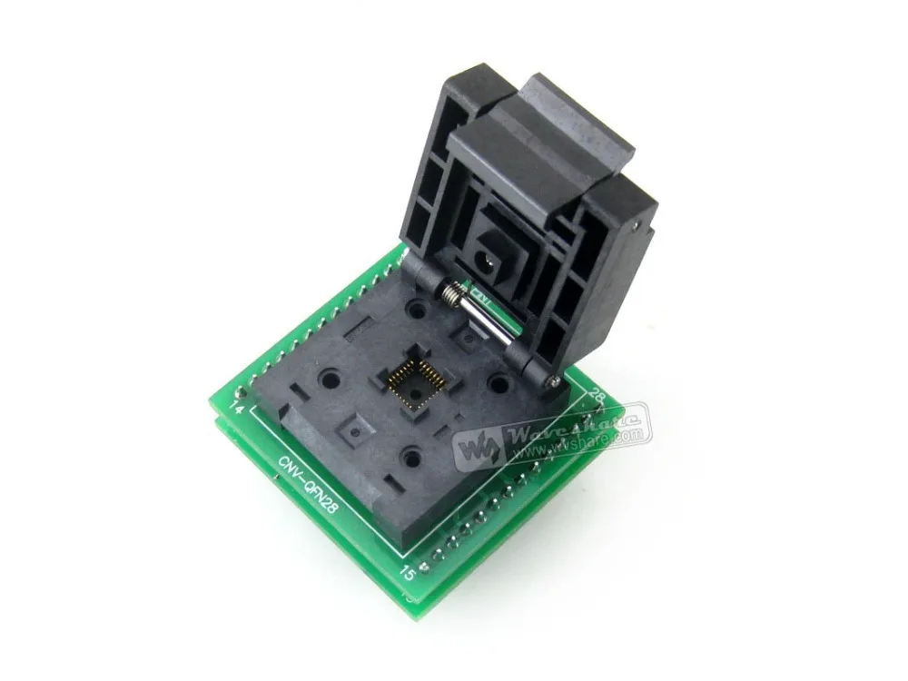 QFN28 TO DIP28 (C) # QFN28 MLF28 MLP28 IC Test Socket QFN-28B-0.65-01 Adapter 0.65mm Pitch + Free Shipping