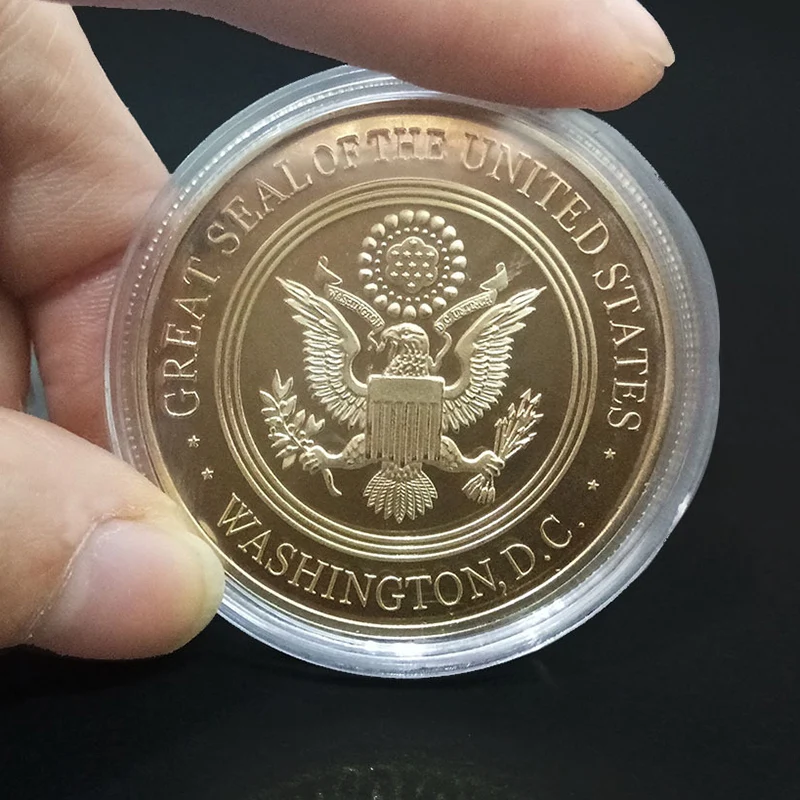 Американские военные памятные монеты благодарная нация Свобода Орел голова пять
