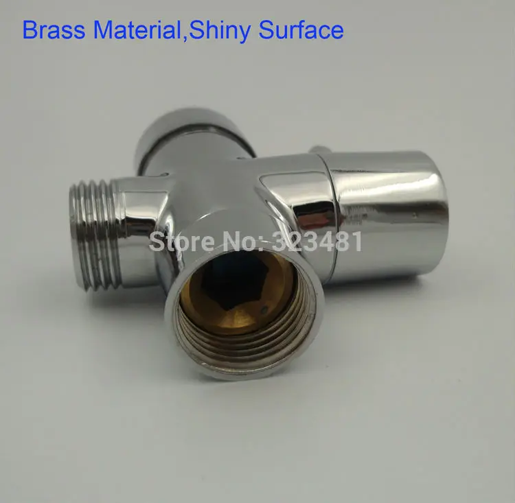 Brass UK 1/2&quot shattaf Diverter Bathroom Shower faucet accessories Toilet Bidet Valve Chrome Plated Free Shipping | Обустройство