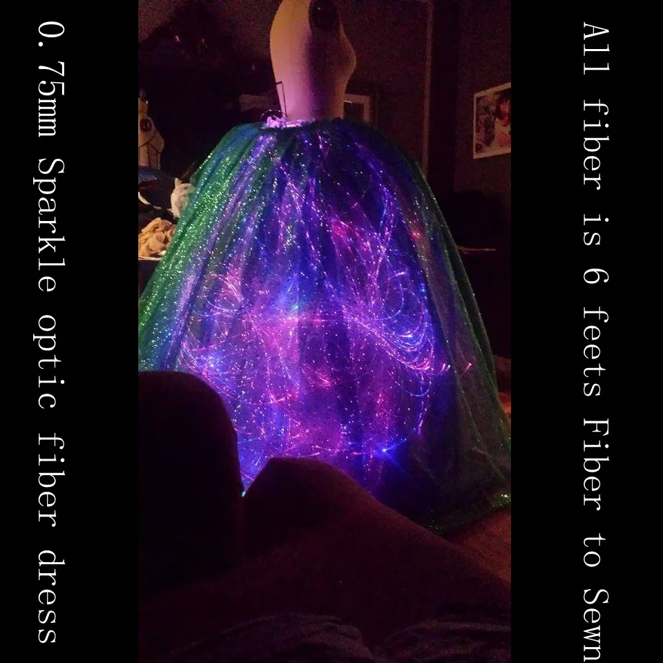 0 75 мм блестящее оптическое волокно для самостоятельного освещения хорошее