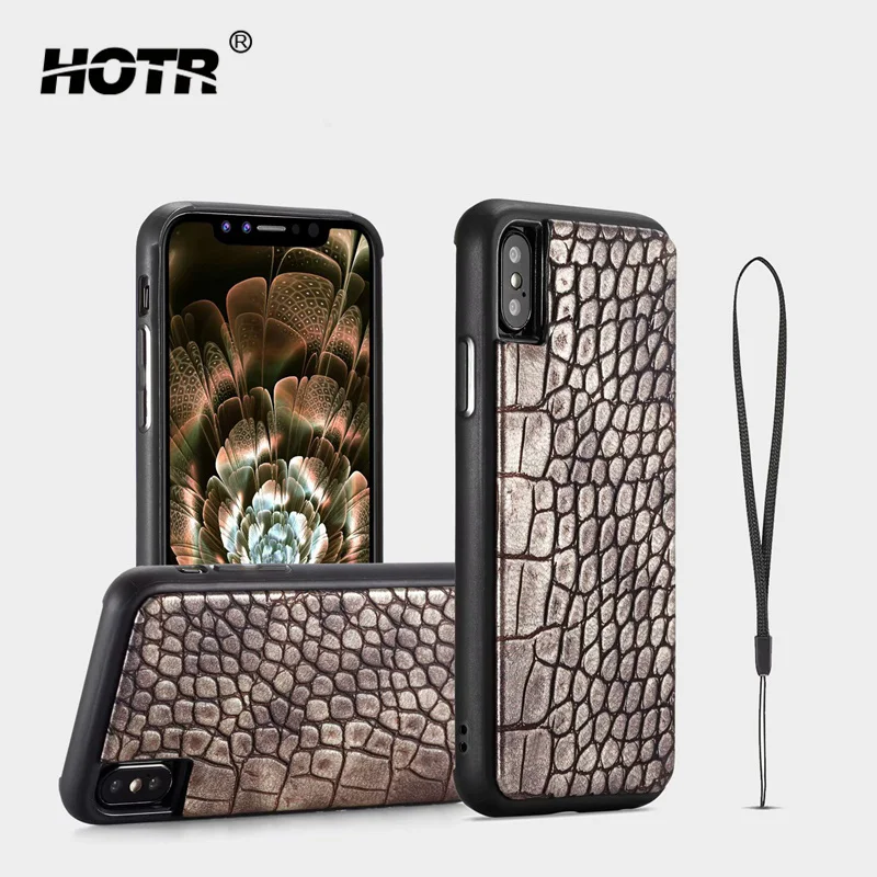 Роскошный Ретро крокодиловый Чехол для iphone X XR XS Max 8 Plus 7 PU кожаный чехол телефона