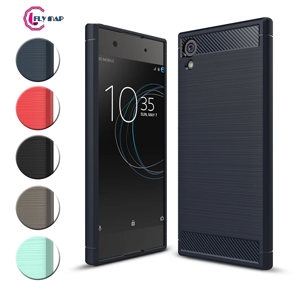 TPU Case for Sony Xperia XA1 Dual G3116 G3112 Soft Silicone Carbon Fibe Mobile Phone Cover XA 1 G3121 Coque |