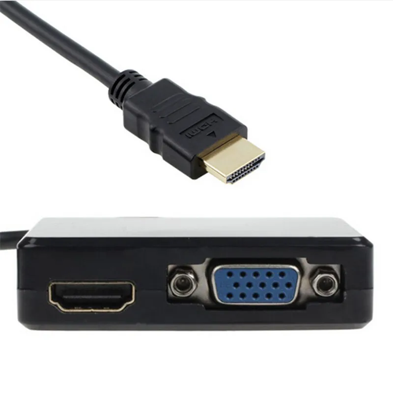 HDMI-совместимый разветвитель VGA и HDMI мама с Аудио Видео адаптером кабельный