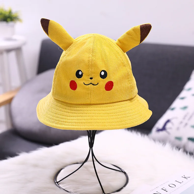 Pikachu cartoon children summer new baby sun visor cap cute fisherman hat cosplay unisex cotton big 1-3 years old 2019 | Детская одежда