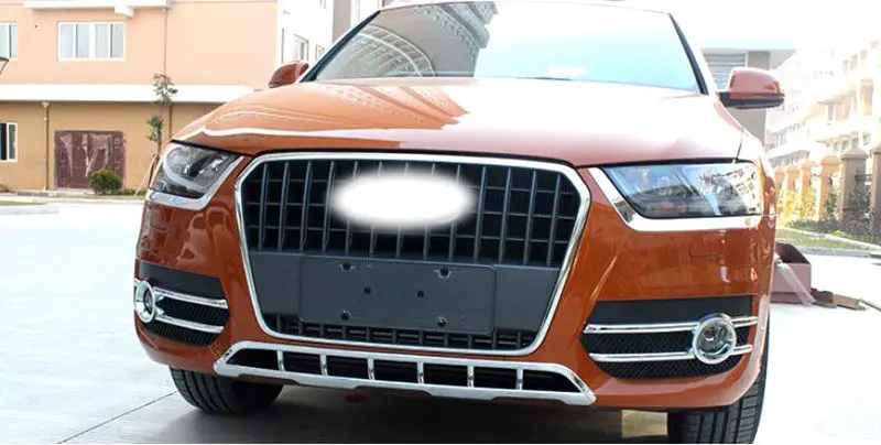 ABS Хром передней нижней центра сетки крышка отделка 1 шт. для Audi Q3 2012